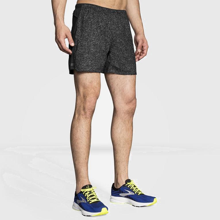 Brooks Sherpa 5 Hardloopshorts voor Heren Grijs (OWUIT-3605)